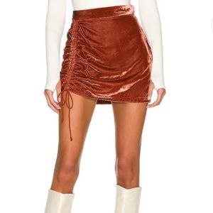 Burnt orange velvet Free People skirt